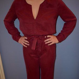 Free People Maroon Jumpsuit